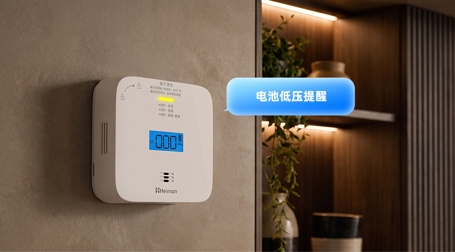 家用一氧化碳报警器 JM-720系列(带屏),低压告警 防反装电池