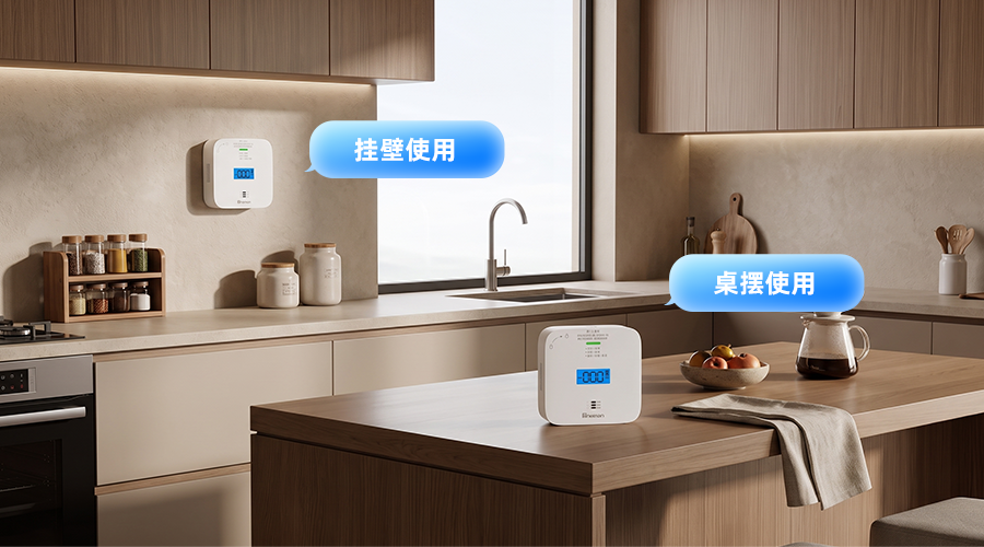 家用一氧化碳报警器 JM-720系列(带屏),壁挂桌摆 灵活安装