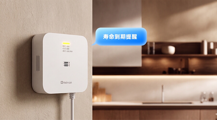 复合型可燃气体报警器(天然气+一氧化碳) JTM-720系列,寿命到期提醒