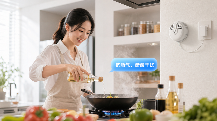 家用可燃气体报警器 JT-713系列,进口与国产传感器可选<br>精准捕捉每一丝隐患