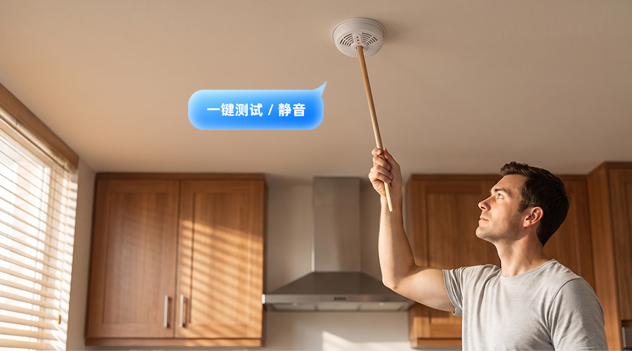 家用可燃气体报警器 JT-713系列,手动测试/自动复位<br>告别繁琐的手动断电