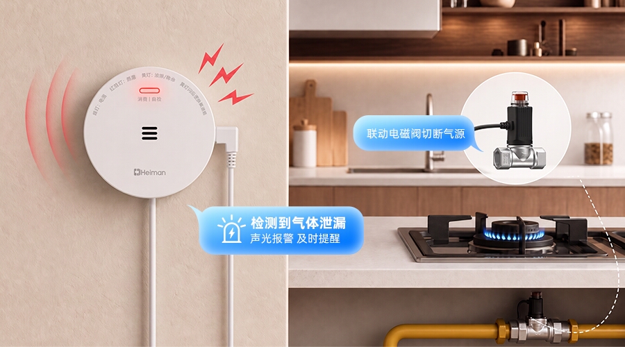 家用可燃气体报警器 728系列,高分贝声光报警<br>气体泄漏及时处理